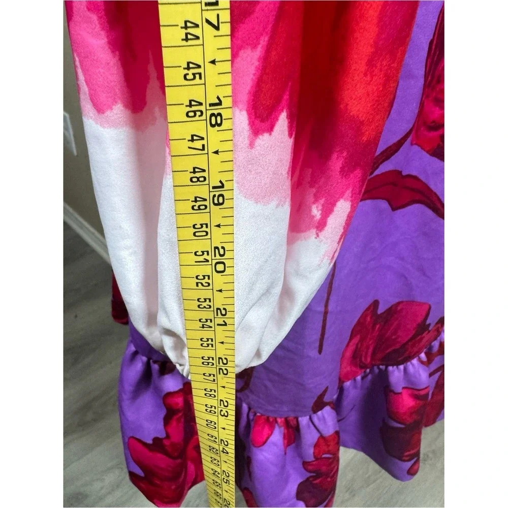 Prabal Gurung Purple Dress‎ with Fuchsia Floral Accents